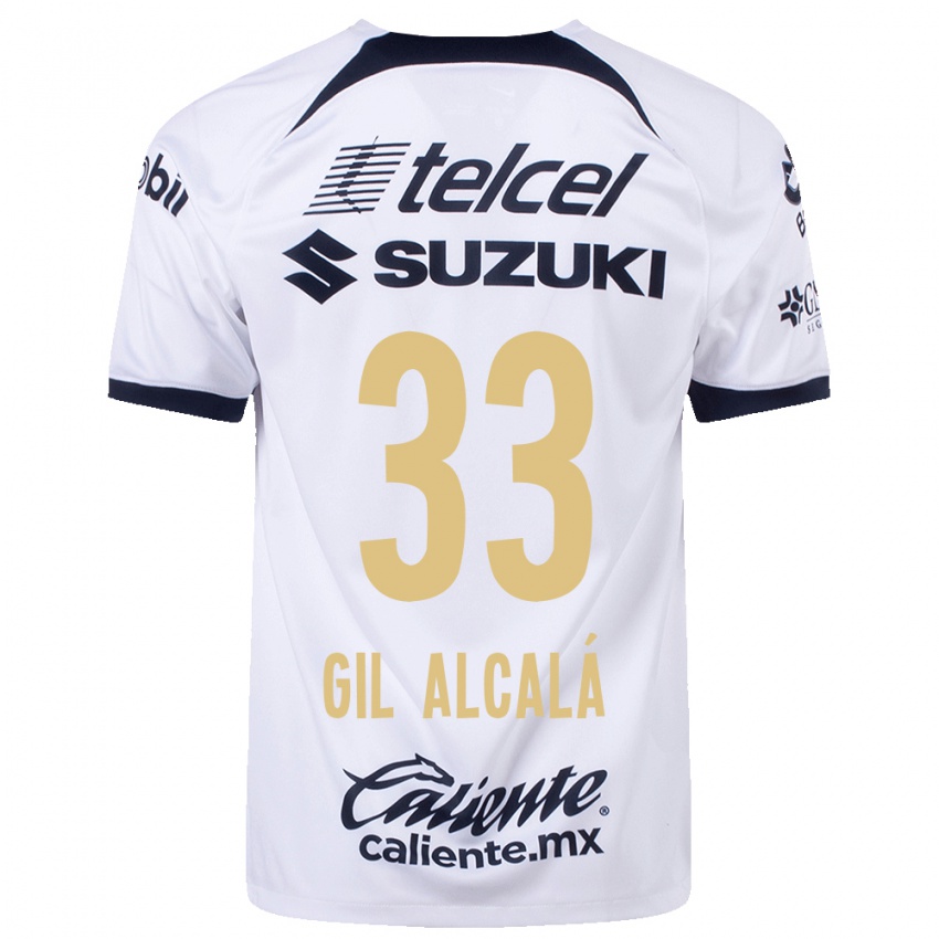 Dzieci Gil Alcalá #33 Biały Domowa Koszulka 2023/24 Koszulki Klubowe