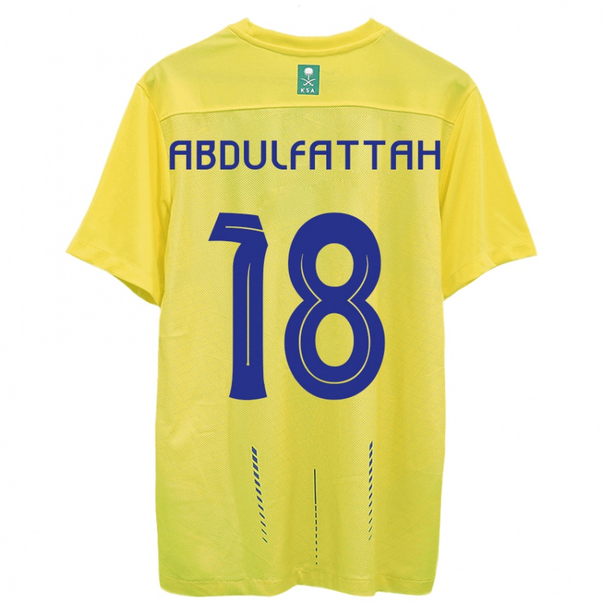 Dzieci Abdulfattah Adam #18 Żółty Domowa Koszulka 2023/24 Koszulki Klubowe