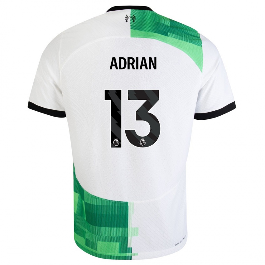 Dzieci Adrian #13 Biały Zielony Wyjazdowa Koszulka 2023/24 Koszulki Klubowe
