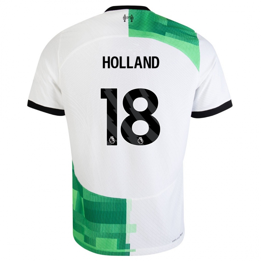 Dzieci Ceri Holland #18 Biały Zielony Wyjazdowa Koszulka 2023/24 Koszulki Klubowe