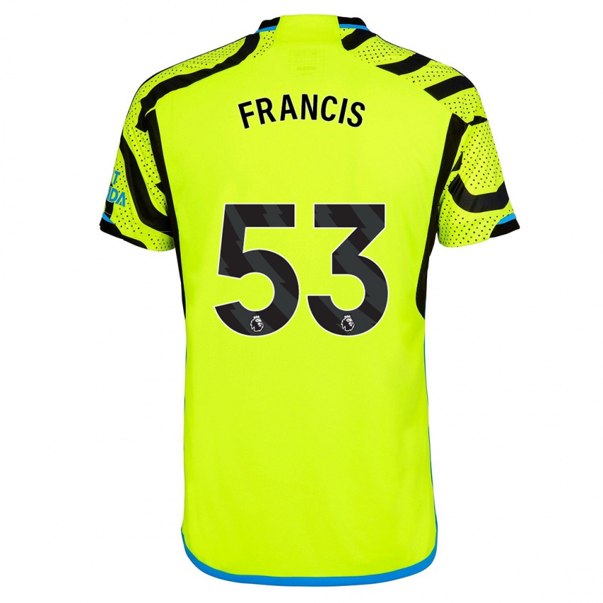 Dzieci Jack Henry Francis #53 Żółty Wyjazdowa Koszulka 2023/24 Koszulki Klubowe