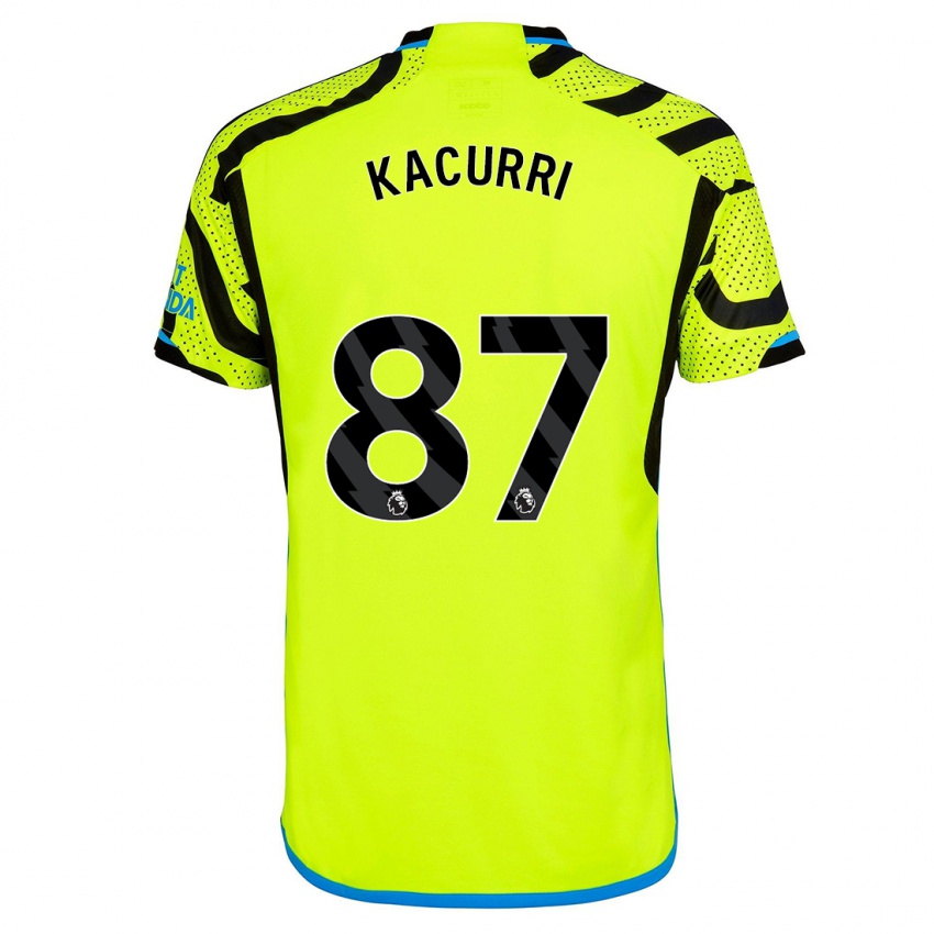 Dzieci Maldini Kacurri #87 Żółty Wyjazdowa Koszulka 2023/24 Koszulki Klubowe