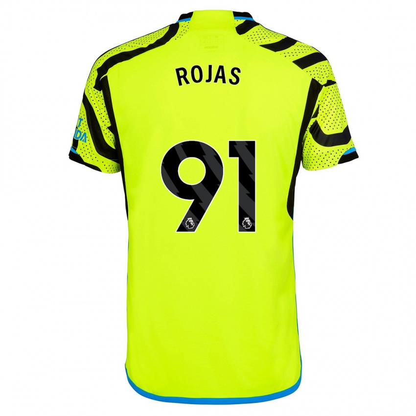 Dzieci Alexei Rojas #91 Żółty Wyjazdowa Koszulka 2023/24 Koszulki Klubowe