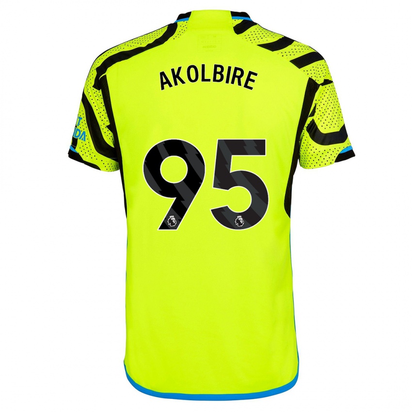Dzieci Bless Akolbire #95 Żółty Wyjazdowa Koszulka 2023/24 Koszulki Klubowe