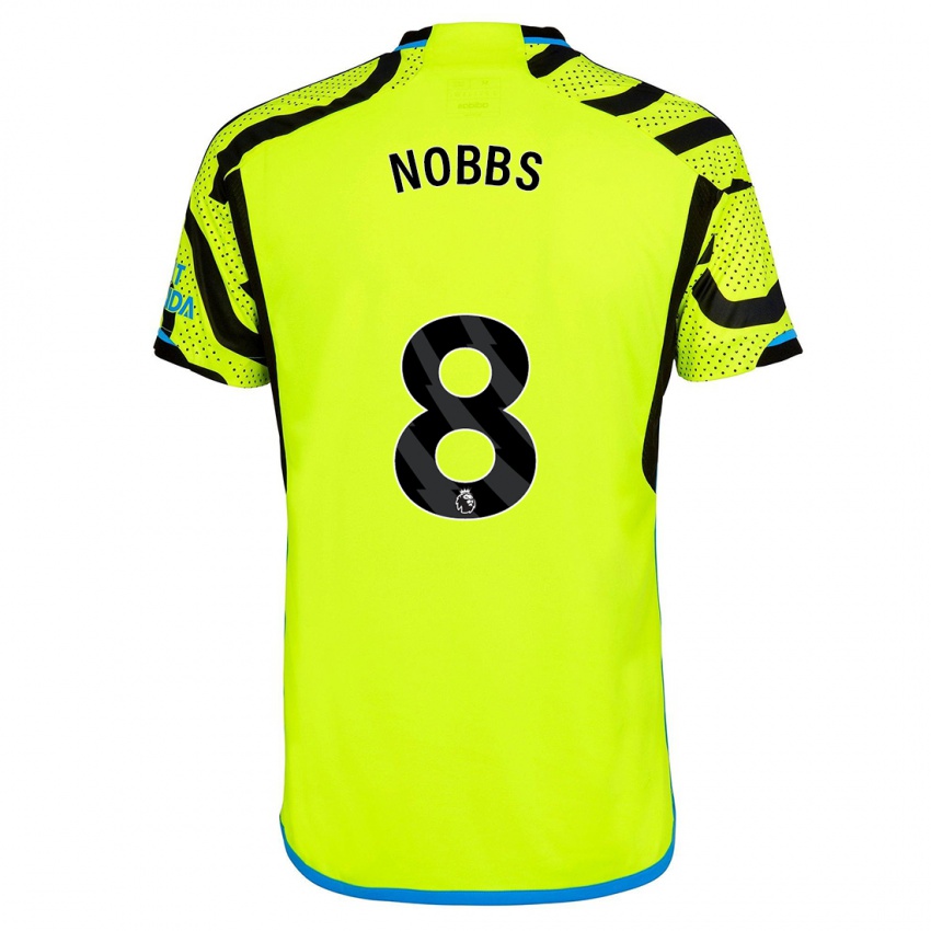 Dzieci Nobbs #8 Żółty Wyjazdowa Koszulka 2023/24 Koszulki Klubowe
