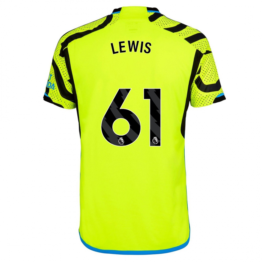 Dzieci George Lewis #61 Żółty Wyjazdowa Koszulka 2023/24 Koszulki Klubowe