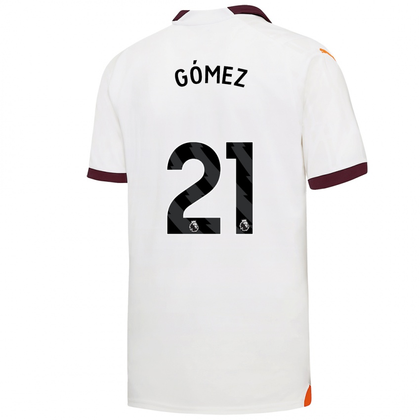 Dzieci Sergio Gómez #21 Biały Wyjazdowa Koszulka 2023/24 Koszulki Klubowe