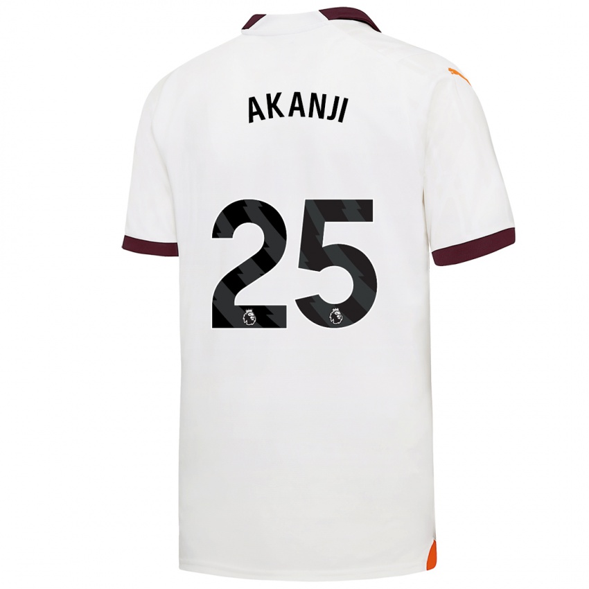 Dzieci Manuel Akanji #25 Biały Wyjazdowa Koszulka 2023/24 Koszulki Klubowe