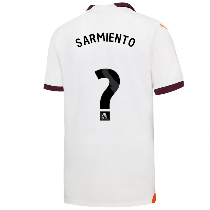 Dzieci Darío Sarmiento #0 Biały Wyjazdowa Koszulka 2023/24 Koszulki Klubowe