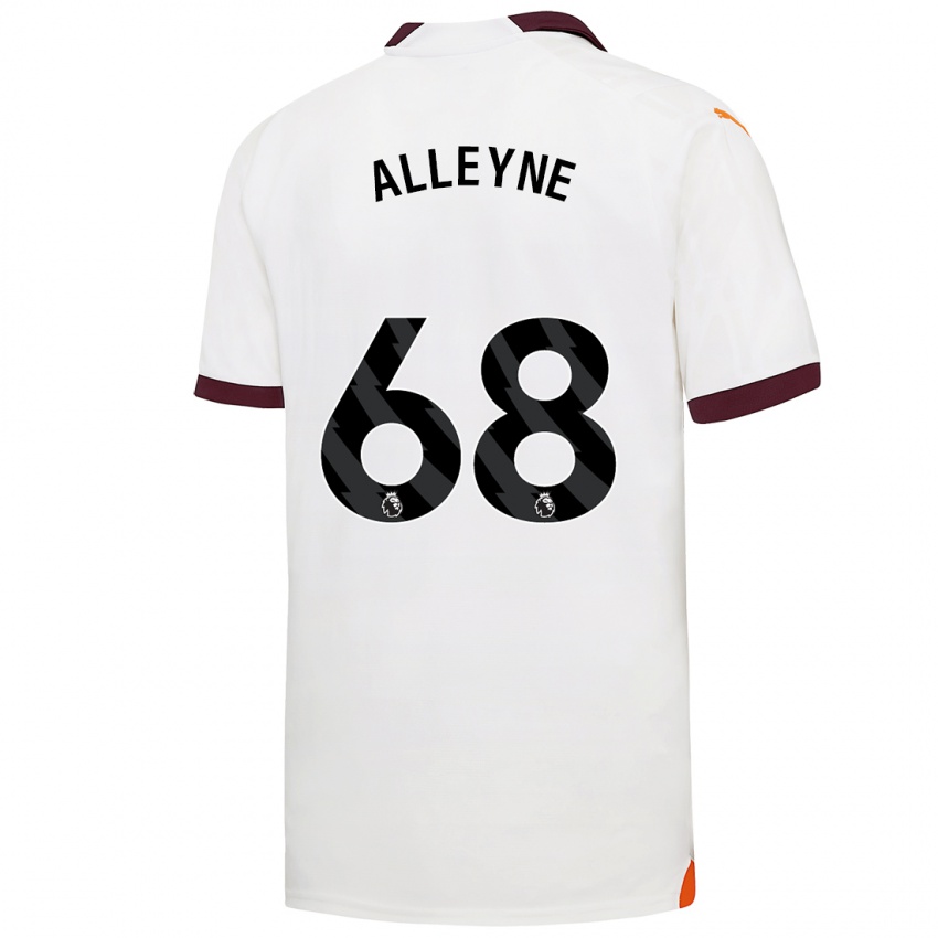 Dzieci Max Alleyne #68 Biały Wyjazdowa Koszulka 2023/24 Koszulki Klubowe