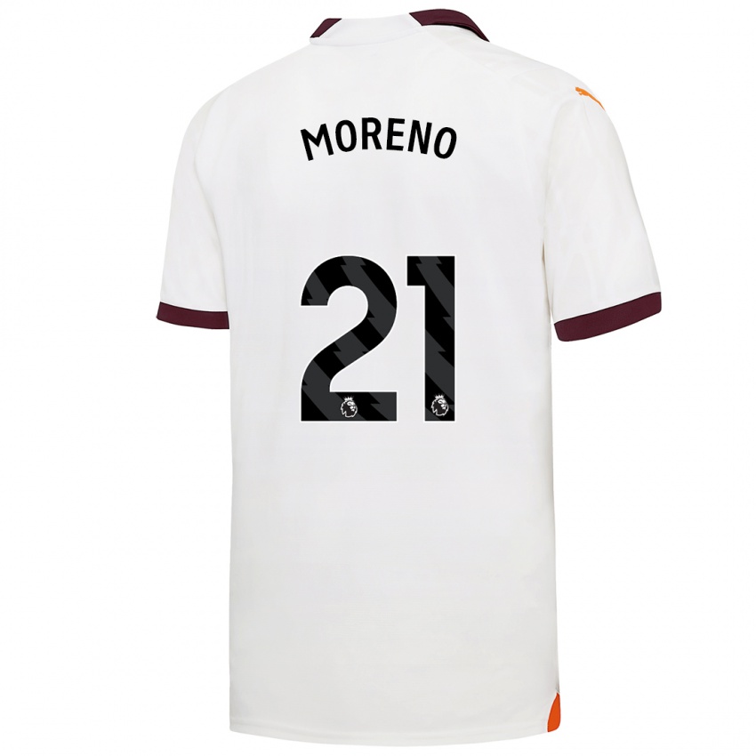 Dzieci Marlos Moreno #21 Biały Wyjazdowa Koszulka 2023/24 Koszulki Klubowe