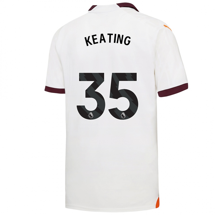 Dzieci Khiara Keating #35 Biały Wyjazdowa Koszulka 2023/24 Koszulki Klubowe