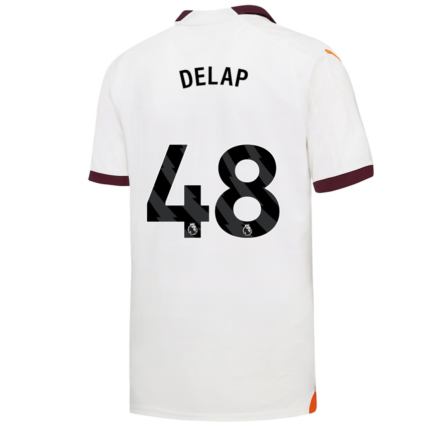 Dzieci Liam Delap #48 Biały Wyjazdowa Koszulka 2023/24 Koszulki Klubowe