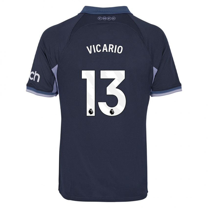 Dzieci Guglielmo Vicario #13 Ciemny Niebieski Wyjazdowa Koszulka 2023/24 Koszulki Klubowe