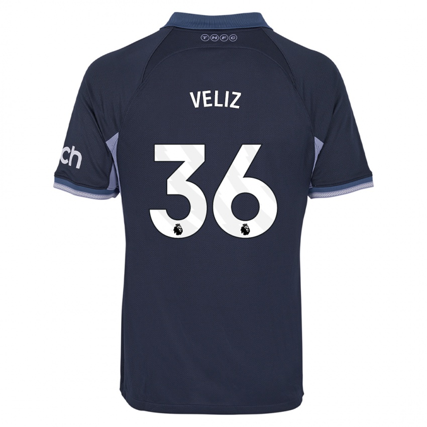 Dzieci Alejo Véliz #36 Ciemny Niebieski Wyjazdowa Koszulka 2023/24 Koszulki Klubowe