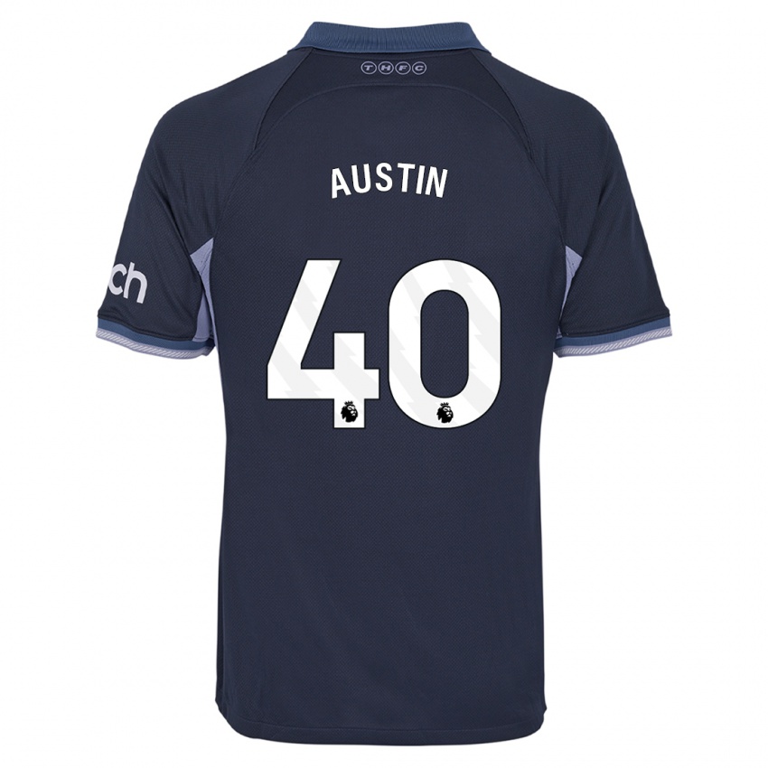 Dzieci Brandon Austin #40 Ciemny Niebieski Wyjazdowa Koszulka 2023/24 Koszulki Klubowe