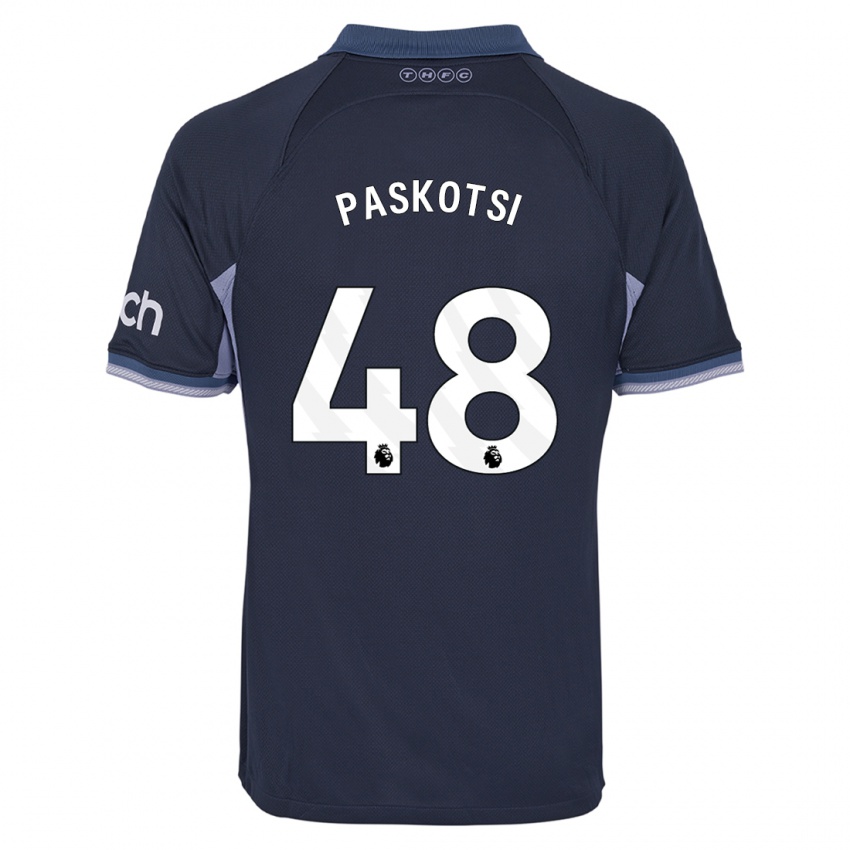 Dzieci Maksim Paskotsi #48 Ciemny Niebieski Wyjazdowa Koszulka 2023/24 Koszulki Klubowe