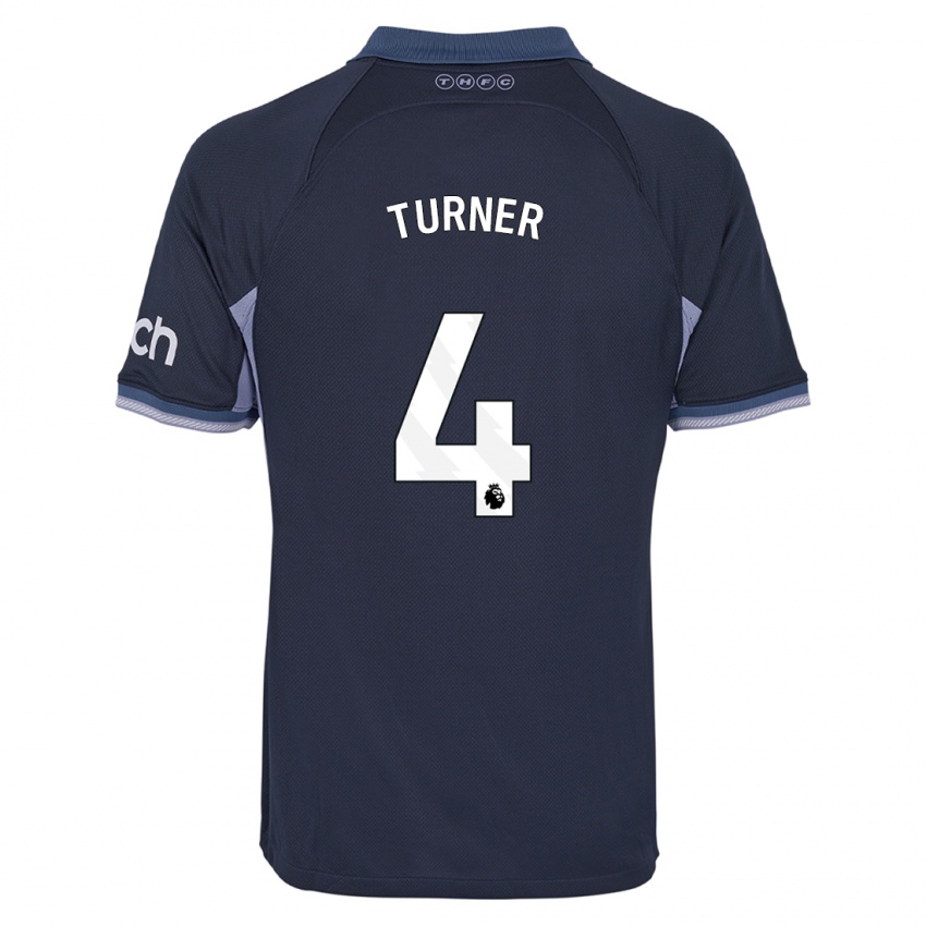 Dzieci Amy Turner #4 Ciemny Niebieski Wyjazdowa Koszulka 2023/24 Koszulki Klubowe