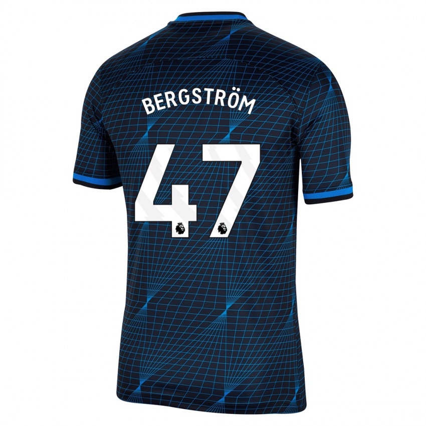 Dzieci Lucas Bergström #47 Ciemny Niebieski Wyjazdowa Koszulka 2023/24 Koszulki Klubowe