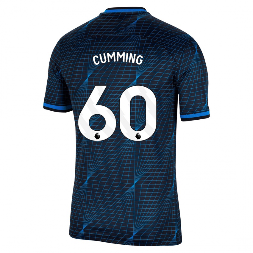 Dzieci Jamie Cumming #60 Ciemny Niebieski Wyjazdowa Koszulka 2023/24 Koszulki Klubowe
