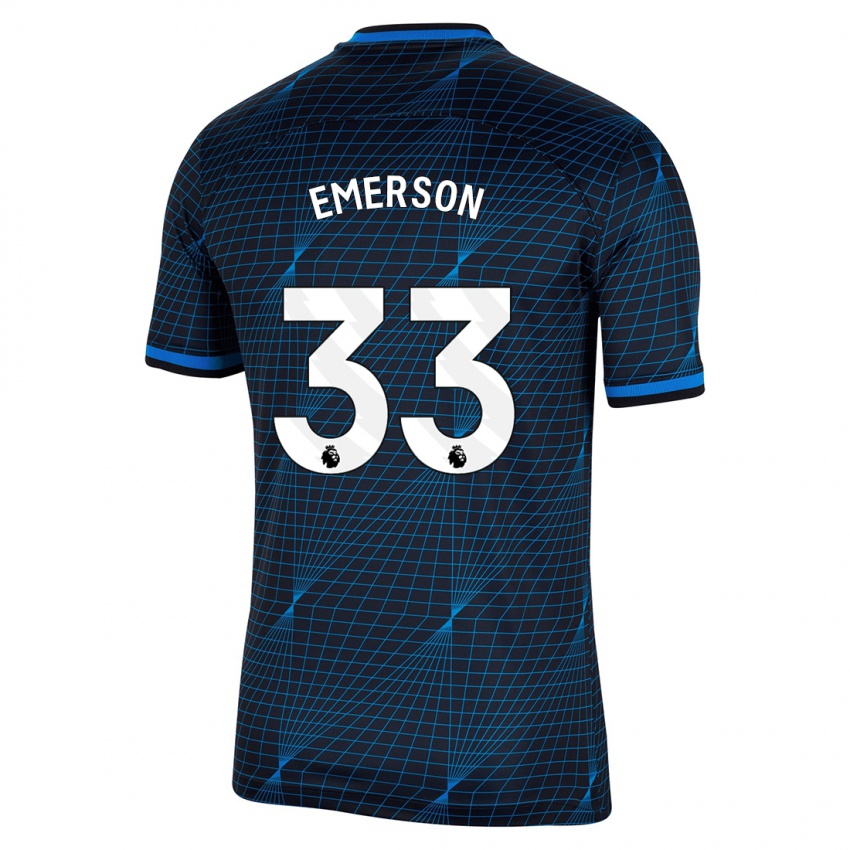 Dzieci Emerson #33 Ciemny Niebieski Wyjazdowa Koszulka 2023/24 Koszulki Klubowe