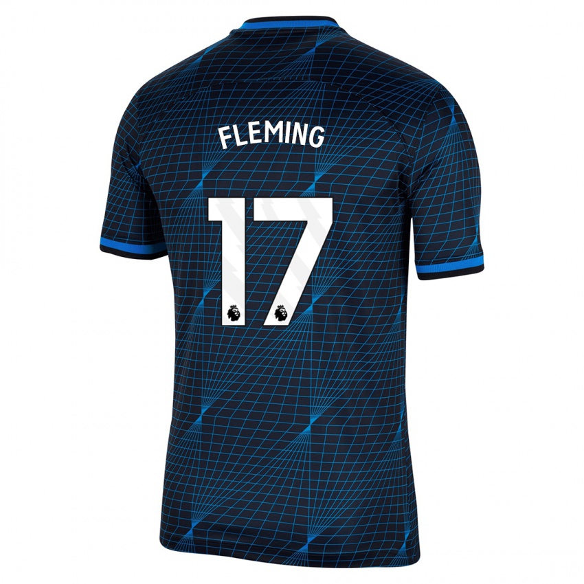 Dzieci Jessie Fleming #17 Ciemny Niebieski Wyjazdowa Koszulka 2023/24 Koszulki Klubowe