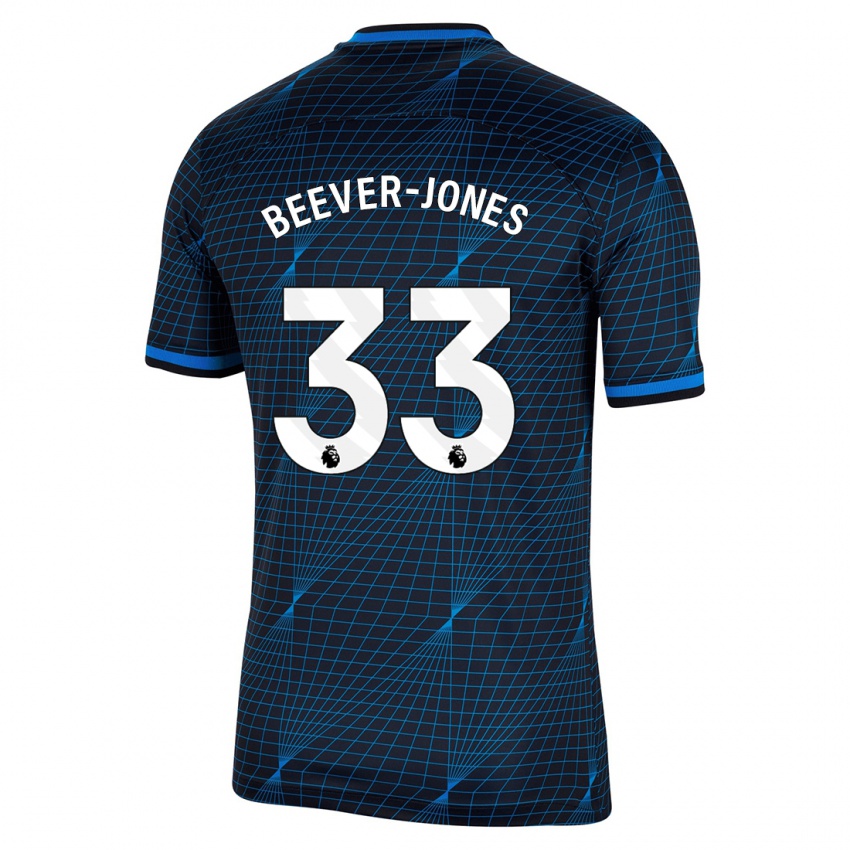 Dzieci Aggie Beever-Jones #33 Ciemny Niebieski Wyjazdowa Koszulka 2023/24 Koszulki Klubowe