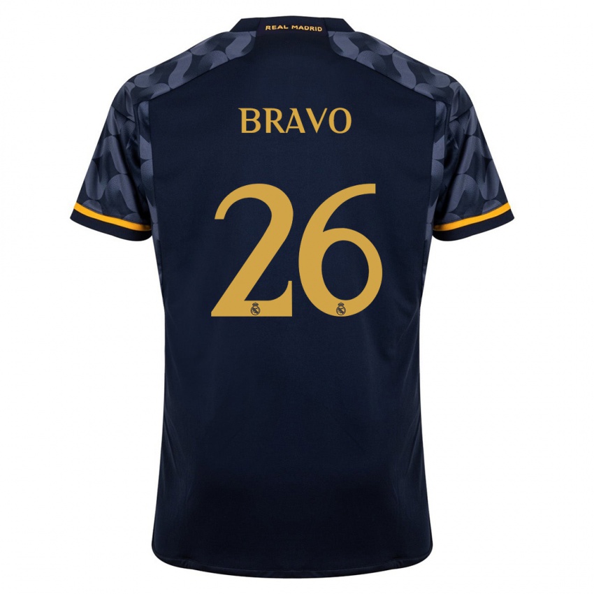 Dzieci Iker Bravo #26 Ciemny Niebieski Wyjazdowa Koszulka 2023/24 Koszulki Klubowe