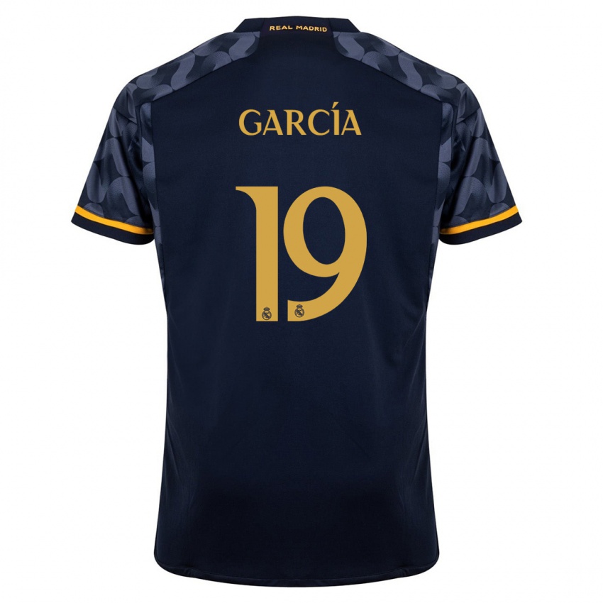 Dzieci Andrés García #19 Ciemny Niebieski Wyjazdowa Koszulka 2023/24 Koszulki Klubowe