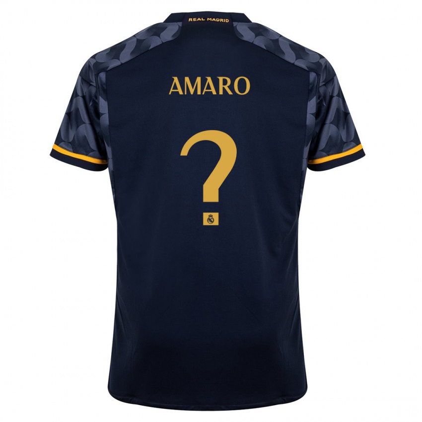 Dzieci Jaime Amaro #0 Ciemny Niebieski Wyjazdowa Koszulka 2023/24 Koszulki Klubowe