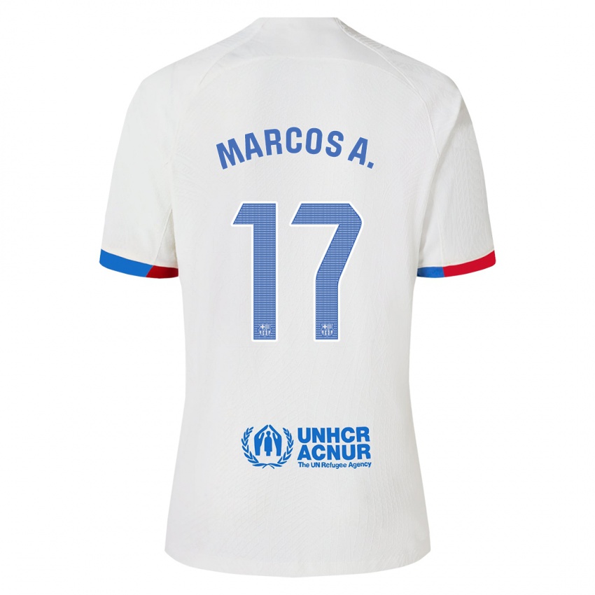 Dzieci Marcos Alonso #17 Biały Wyjazdowa Koszulka 2023/24 Koszulki Klubowe