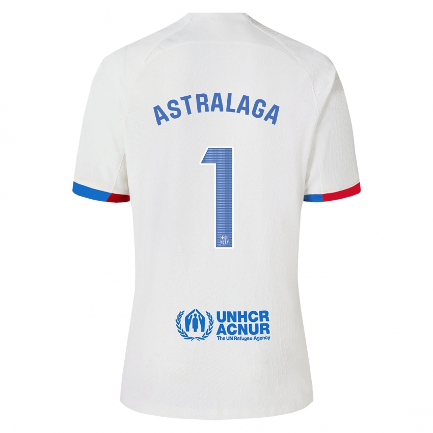Dzieci Ander Astralaga #1 Biały Wyjazdowa Koszulka 2023/24 Koszulki Klubowe