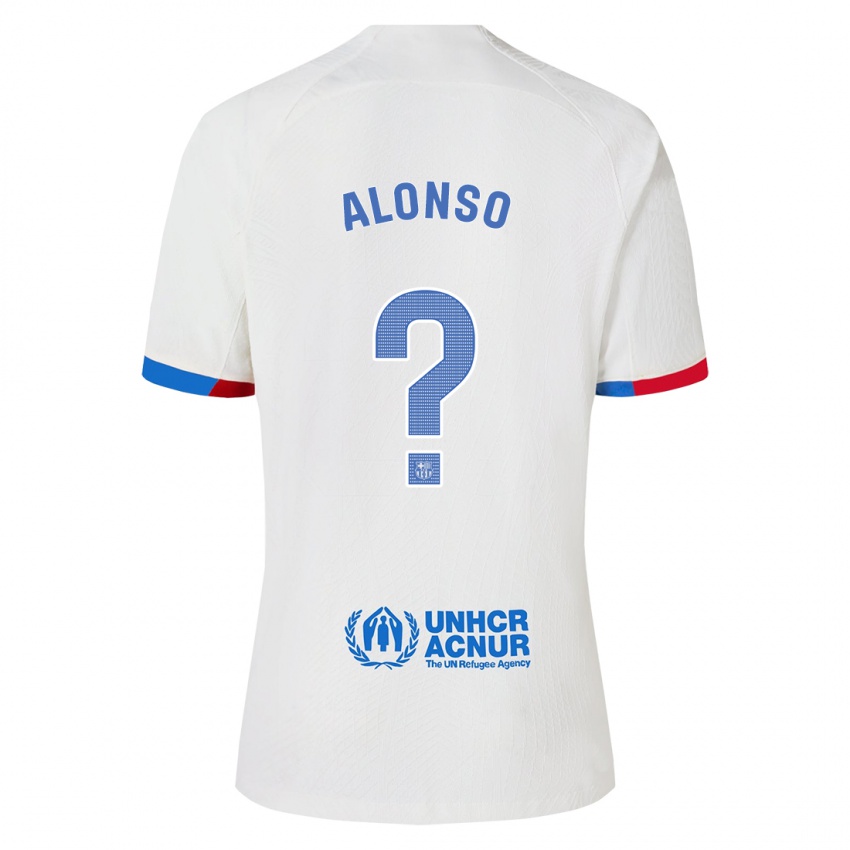 Dzieci Aáron Alonso #0 Biały Wyjazdowa Koszulka 2023/24 Koszulki Klubowe