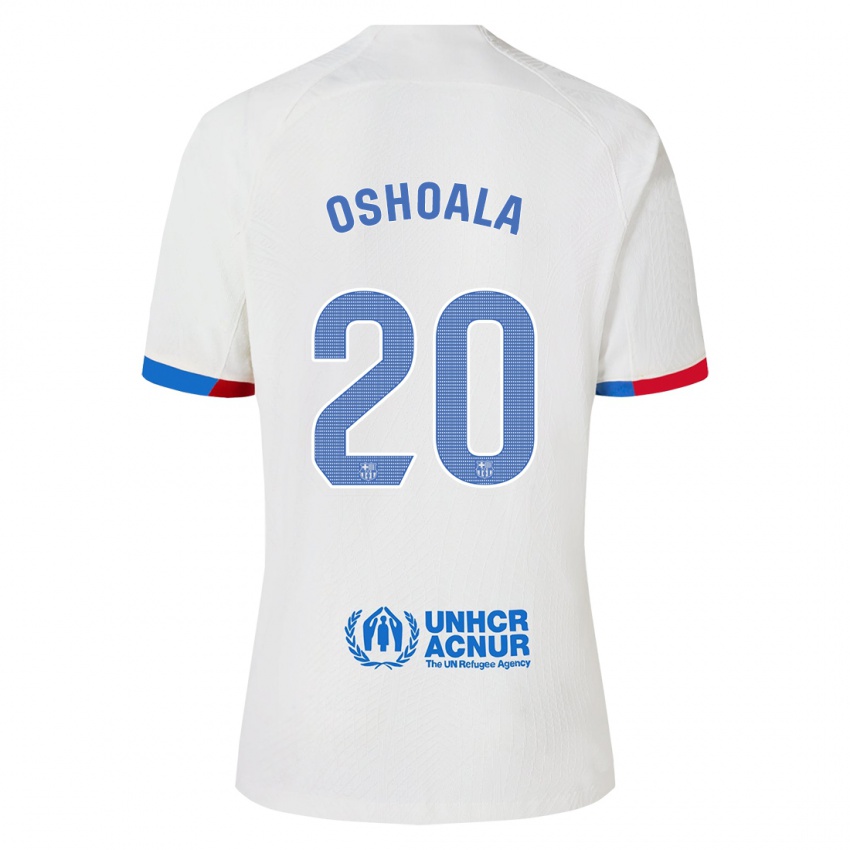 Dzieci Asisat Oshoala #20 Biały Wyjazdowa Koszulka 2023/24 Koszulki Klubowe