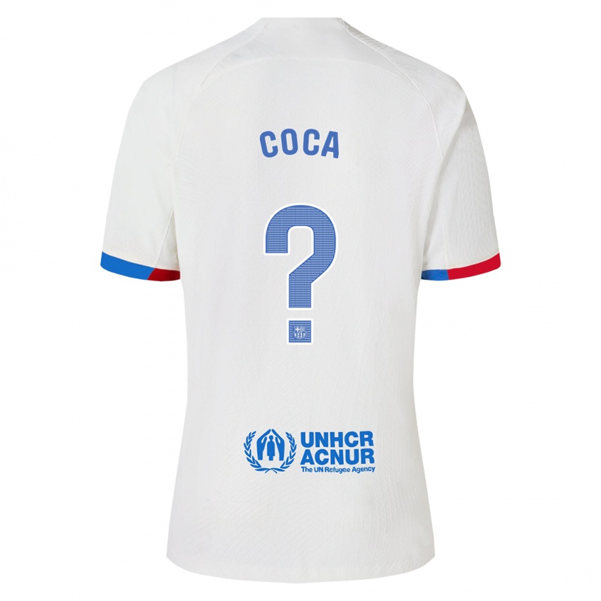 Dzieci Jan Coca #0 Biały Wyjazdowa Koszulka 2023/24 Koszulki Klubowe