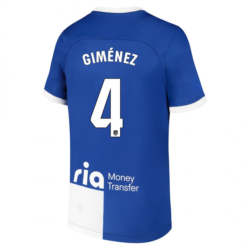 Dzieci Félix Giménez #4 Niebiesko Biały Wyjazdowa Koszulka 2023/24 Koszulki Klubowe