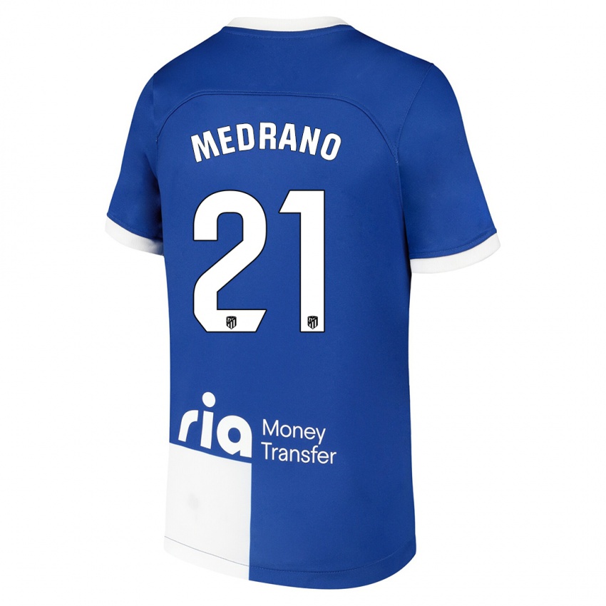 Dzieci Fernando Medrano #21 Niebiesko Biały Wyjazdowa Koszulka 2023/24 Koszulki Klubowe