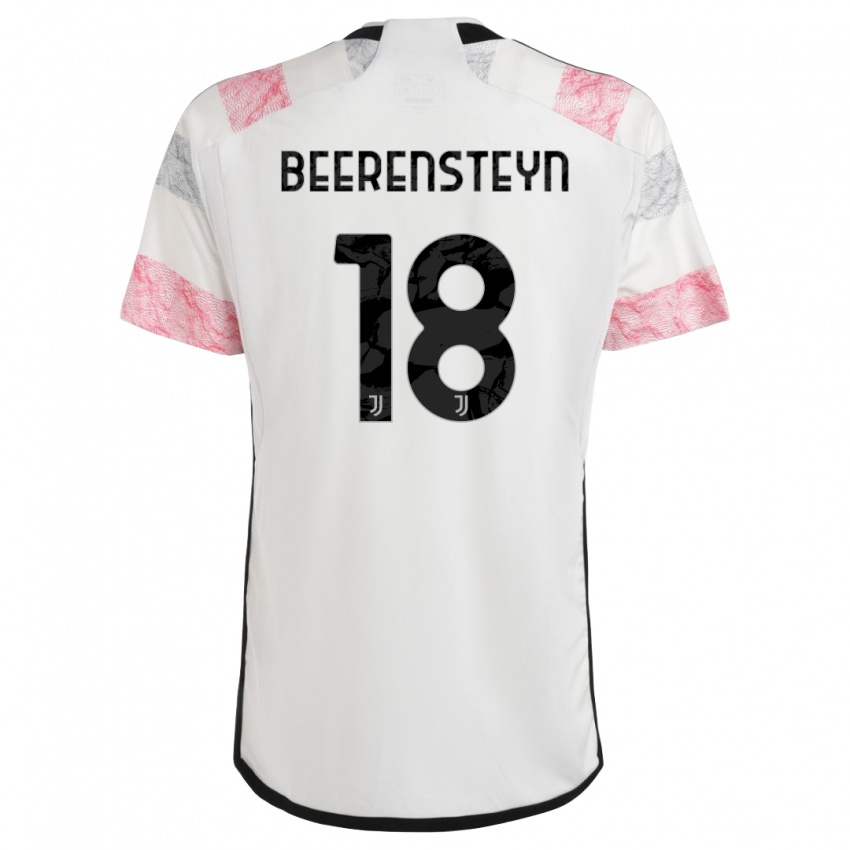 Dzieci Lineth Beerensteyn #18 Biały Różowy Wyjazdowa Koszulka 2023/24 Koszulki Klubowe