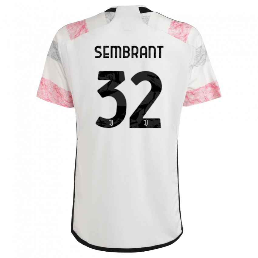 Dzieci Linda Sembrant #32 Biały Różowy Wyjazdowa Koszulka 2023/24 Koszulki Klubowe