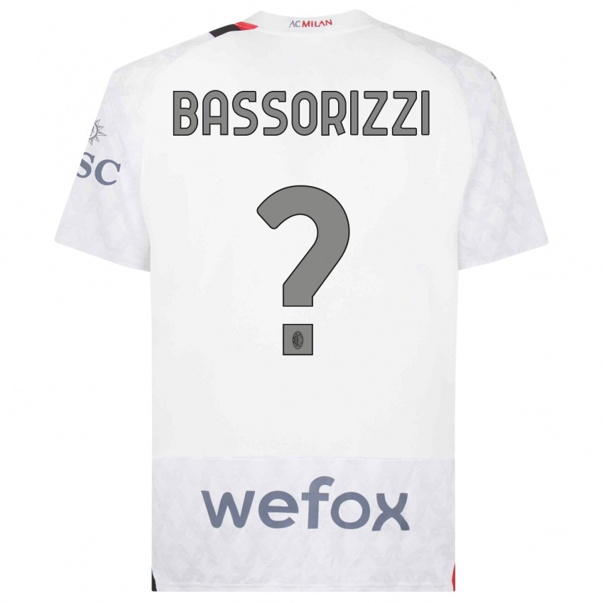 Dzieci Carlo Bassorizzi #0 Biały Wyjazdowa Koszulka 2023/24 Koszulki Klubowe