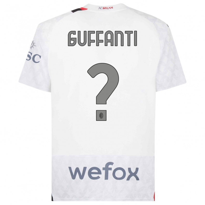 Dzieci Alessandro Guffanti #0 Biały Wyjazdowa Koszulka 2023/24 Koszulki Klubowe