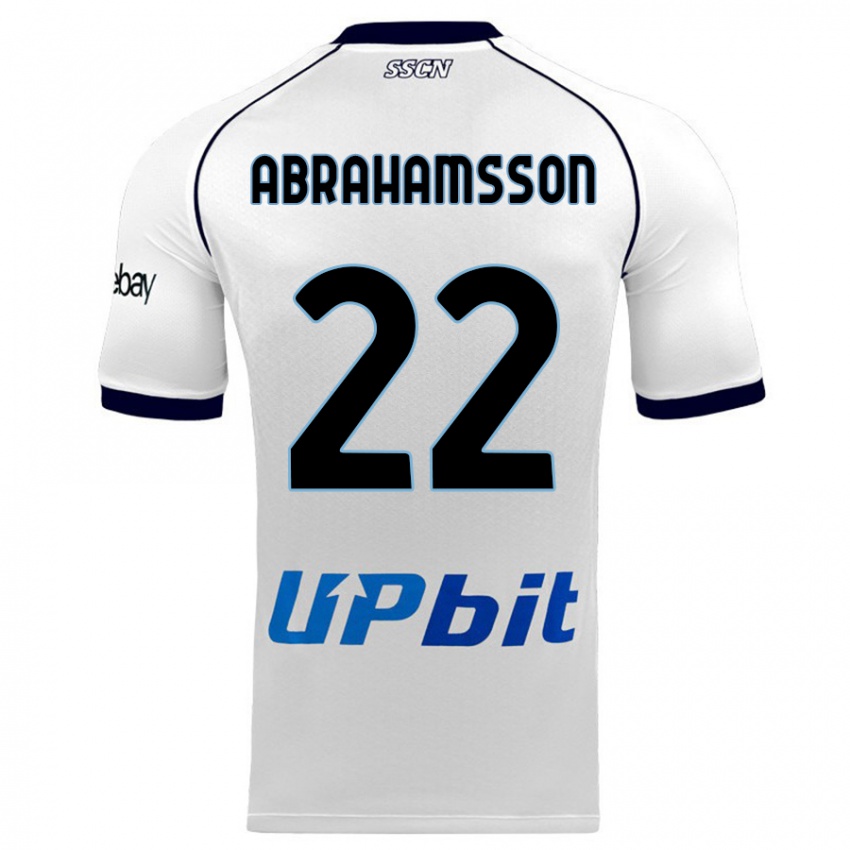 Dzieci Sejde Abrahamsson #22 Biały Wyjazdowa Koszulka 2023/24 Koszulki Klubowe