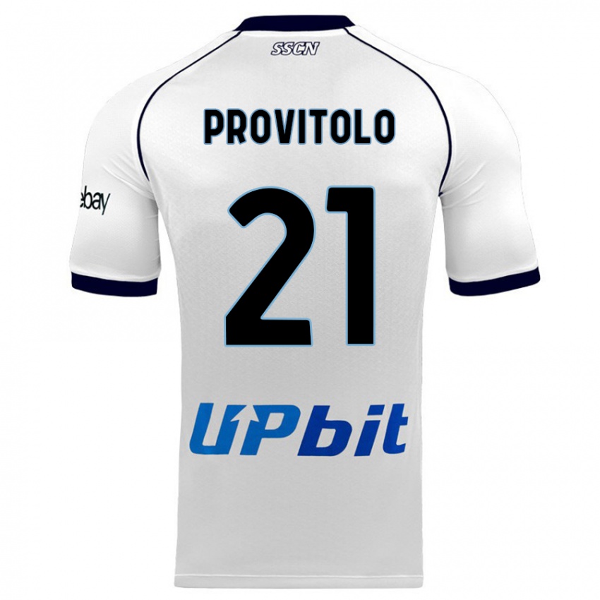 Dzieci Vincenzo Provitolo #21 Biały Wyjazdowa Koszulka 2023/24 Koszulki Klubowe
