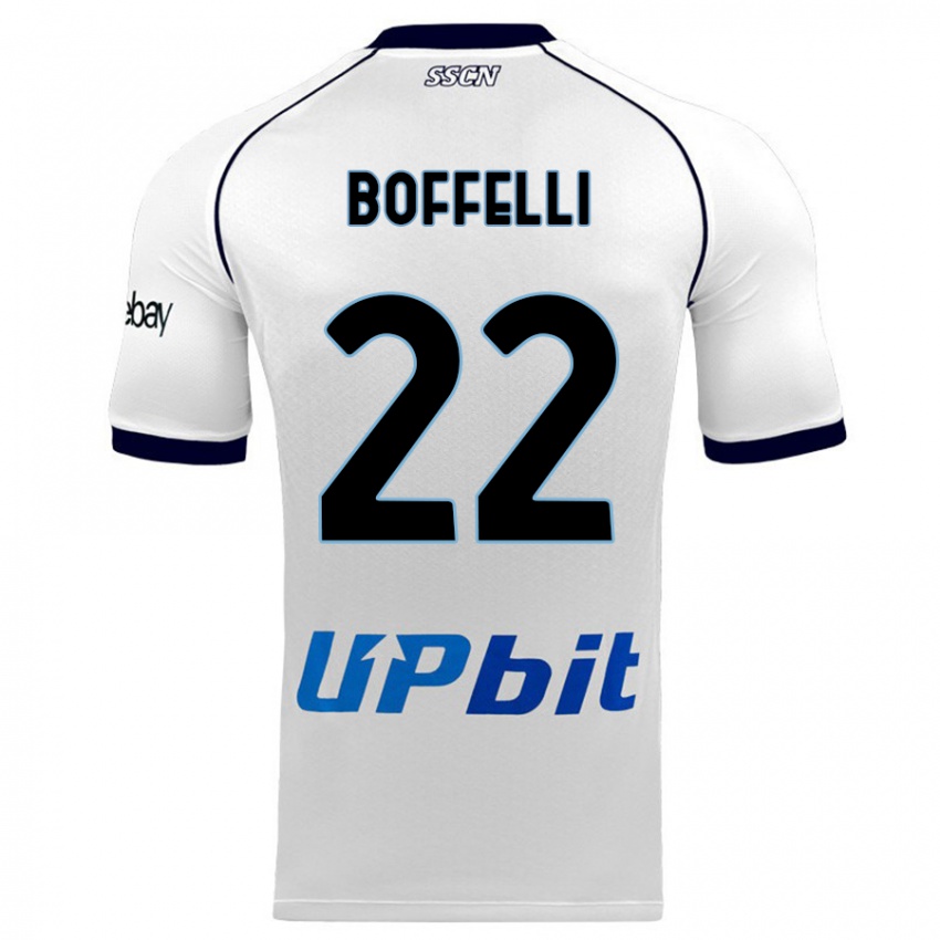 Dzieci Valerio Boffelli #22 Biały Wyjazdowa Koszulka 2023/24 Koszulki Klubowe