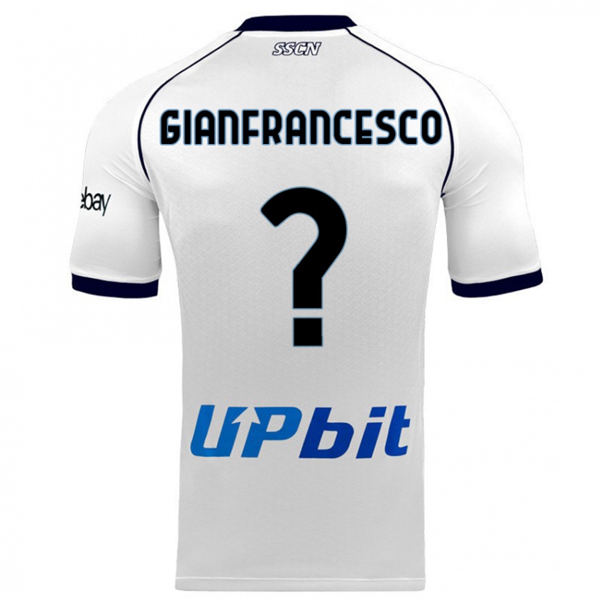 Dzieci Sergio Gianfrancesco #0 Biały Wyjazdowa Koszulka 2023/24 Koszulki Klubowe