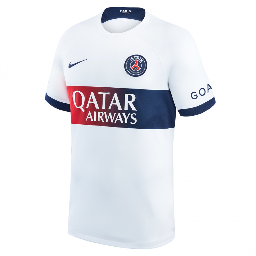 Dzieci Oriane Jean-Francois #0 Biały Wyjazdowa Koszulka 2023/24 Koszulki Klubowe