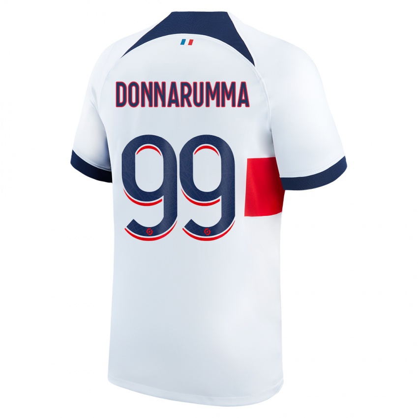 Dzieci Gianluigi Donnarumma #99 Biały Wyjazdowa Koszulka 2023/24 Koszulki Klubowe