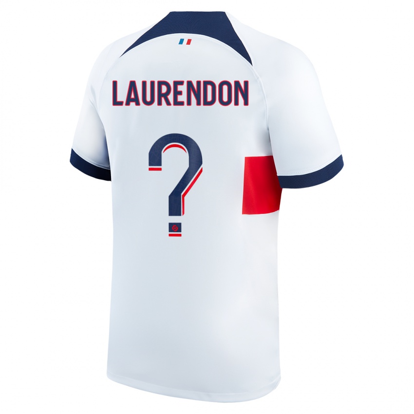 Dzieci Bilal Laurendon #0 Biały Wyjazdowa Koszulka 2023/24 Koszulki Klubowe