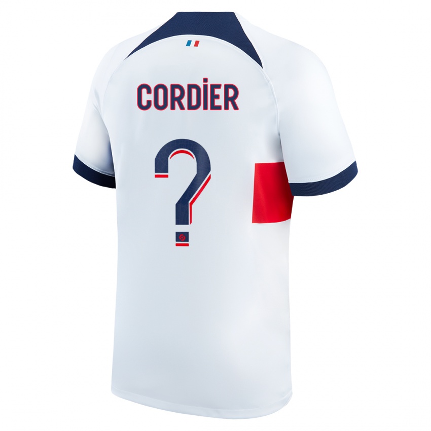 Dzieci Thomas Cordier #0 Biały Wyjazdowa Koszulka 2023/24 Koszulki Klubowe
