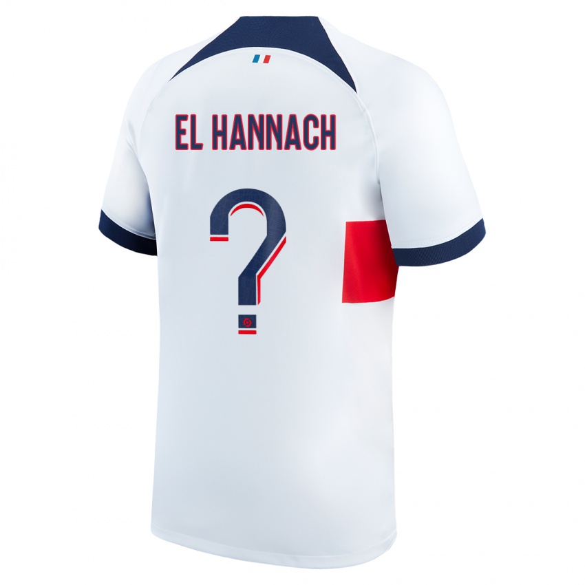 Dzieci Younes El Hannach #0 Biały Wyjazdowa Koszulka 2023/24 Koszulki Klubowe